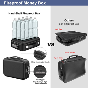 YHX cứng-shell thiết kế chống cháy hộp tiền với khóa tiền mặt tổ chức cho A5 tài liệu và tiền mặt chống cháy túi - Product Image 3