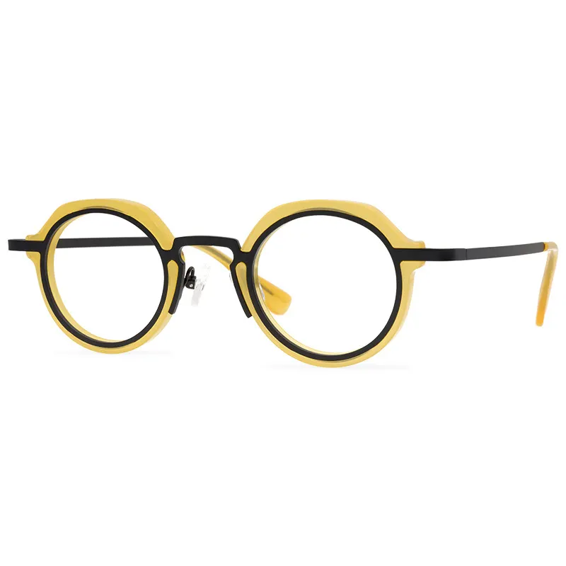 High Quality Acetate Retro Round Glasses Women Men Myopia Glasses Frame Fashion Trend Eyeglasses