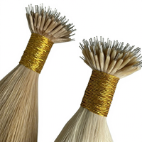 Extensions de cheveux humains vierges prêtes à l'emploi en gros, pointes Nano, Super Double Drawn, teintes, Micro-Link, 100g/paquet, Perruques et Bundles