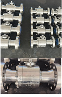 Vanne à boisseau sphérique pneumatique à bride en acier forgé Q41F-1500LB, en acier inoxydable 304/316L, norme américaine pour haute pression naturelle