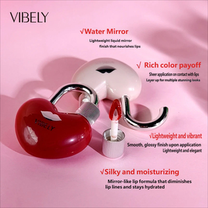 <span class=keywords><strong>Gloss</strong></span> à lèvres hydratant et nourrissant en forme de mini-cœur, effet miroir, longue tenue, waterproof - Product Image 4