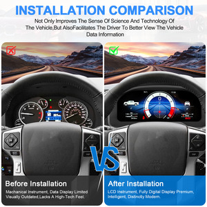 หน้าปัดดิจิตอล NaviHua รุ่นใหม่ ขนาด 12.3 นิ้ว ระบบ Linux รองรับ Carplay พร้อมมาตรวัดความเร็วแบบ LCD สำหรับรถยนต์ Toyota Tundra ปี 2015-2019 - Product Image 3