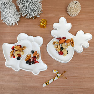 DM1023 DIY Arbre De Noël Assiette Résine Moules Elk Jingling Bell Fruit Plateau Plâtre Plaque De Stockage Moule Silicone Pour La Décoration De La Maison - Product Image 6