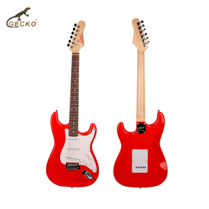 Gecko Nhà Máy Giá Dây <span class=keywords><strong>C</strong></span>ụ Maple <span class=keywords><strong>C</strong></span>ổ Guitarra Electrica Basswood <span class=keywords><strong>C</strong></span>ơ Thể Màu Đỏ Điện Guitar Cho Người Mới Bắt Đầu - Product Image 1