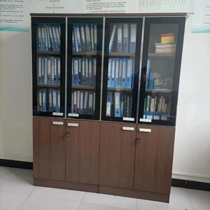 İki kapı ahşap dolap depolama kitaplık ofis - Product Image 5