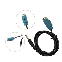 Câble audio AUX mâle 3,5 mm personnalisé vers connecteur Fakra bleu, faisceau de câblage adaptateur pour autoradio