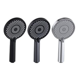 Cabezal de Ducha Portátil de Mano con Tres Velocidades y Presión, Panel Grande, Rociador Redondo Ajustable para Baño - Product Image 1
