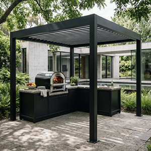 Cocina Exterior de Acero Inoxidable 304 con Textura Metálica al por Mayor con Gazebo de Aluminio, Juego de Cocina Exterior Antibacteriano para Patio - Product Image 2