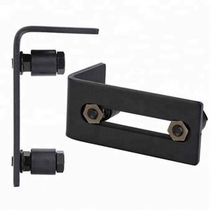 Herrajes para Puertas Corredizas WEKIS con Recubrimiento de Polvo Negro, de Latón y Acero al Carbono, Duraderos, Guía de Pared y Suelo para Cocina y Sala de Estar - Product Image 6