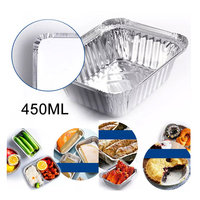 Plateau de papier d'aluminium jetable en argent Offre Spéciale moules à tarte boîte de papier d'aluminium à emporter conteneur de papier d'aluminium domestique