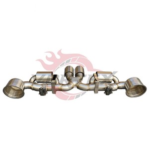 Vortex Polished Stainless Steel Valved Catback <b>Exhaust</b> For Porsche 911 992 GT3 4.0L Naturally Aspirated 2022-2025 Track Muffler - Product Image 3