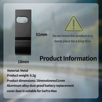ECHAIN - Cubierta Lateral Deslizante para Batería Gopro-MAX, a Prueba de Polvo, Tapa Protectora Extraíble para Cámara, Puerto de Carga