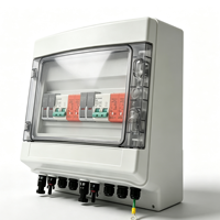 Boîtier de distribution PV HA12-2-2, coque ABS, IP65, utilisation intérieure, 63A, 1000V, système photovoltaïque solaire avec 2 prises