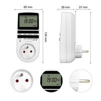 Minuteur programmable hebdomadaire électronique, prise électrique 16A 230V pour domotique (CN/US/EU)