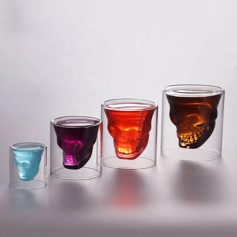 CnGlass 130ML Gefrier schrank Trinkglas Tasse für Whisky Wein Doppelwandige Biergläser Boro silikat Isolierte Schnaps glas Tasse