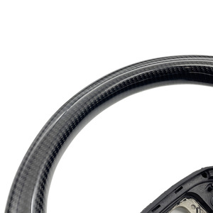 Volant <span class=keywords><strong>Audi</strong></span> Q5 OLIVER Sport Design en fibre de carbone et cuir, base <span class=keywords><strong>blanche</strong></span>, surpiqûres sans logo, sans palettes de changement de vitesse, sans A4/A6/A3 - Product Image 4