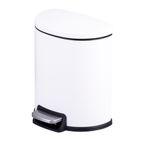 Poubelle à pédale de style moderne, design fin, 6L 50L, forme en D, poubelle à pédale pour toilettes