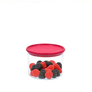 Contenitore per alimenti trasparente da 500ml con coperchio verde rosa turchese-per conservare i biscotti alle spezie dei cereali - Product Image 1