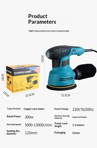 Lijadora Eléctrica de Grado Industrial de 300W, Lijadora y <span class=keywords><strong>Pulidora</strong></span> <span class=keywords><strong>para</strong></span> Trabajos en Madera, 5 Pulgadas, Velocidad Variable, <span class=keywords><strong>para</strong></span> Lijar y Pulir Paredes y Pinturas - Product Image 6