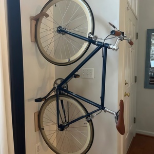 Support mural multifonctionnel en bois moderne, non pliable, idéal comme cadeau pour les <span class=keywords><strong>cyclistes</strong></span>, peut être utilisé dans les salons, les garages. - Product Image 2