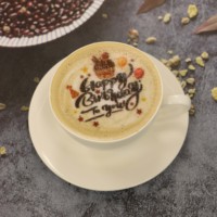 Imprimante à café 3D automatique en aluminium LLRH EB-FC1, encre comestible couleur, cappuccino/latte/mocha, nouvelle machine pour barista et hôtel, garantie 1 an