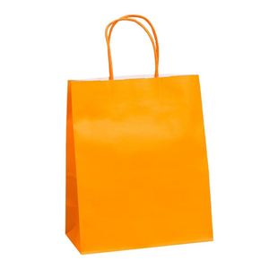 <b>Orange</b> Color <b>Paper</b> Bag Branded Shopping Bags <b>Paper</b> Black <b>Paper</b> Bag Medium - Product Image 3