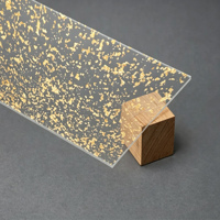 Plaques en acrylique coulé à effet feuille d'or pour découpe laser, plateaux de service, présentoirs de cuisine, étagères de salle de bain, projets DIY et cadeaux