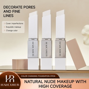 Color Changing Waterproof Full Coverage Dual-Ended <b>Foundation</b> Stick with Detachable Brush - Product Image 4