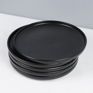 Juego de platos de cena <span class=keywords><strong>para</strong></span> <span class=keywords><strong>bodas</strong></span>, platos de cena de cerámica con cargador negro, <span class=keywords><strong>para</strong></span> restaurante, Glaze, barato - Product Image 3