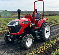 Tracteur agricole multifonctionnel robuste à pneus radiaux larges, 120 ch, 100 ch, 4x4, automatique, diesel, pour opérations sur le terrain