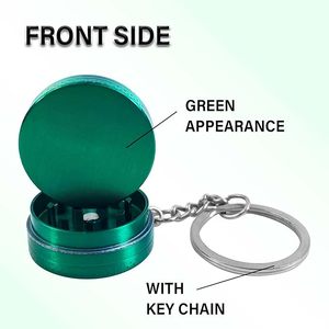 Biểu Tượng Tùy Chỉnh 30Mm 2 Lớp <span class=keywords><strong>Mini</strong></span> Xách Tay Keychain Khói Máy Xay Bán Buôn Kim Loại Thảo Mộc Máy Xay - Product Image 4