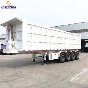 Semi-<span class=keywords><strong>remorque</strong></span> benne basculante latérale hydraulique 4 essieux robuste <span class=keywords><strong>de</strong></span> 50 à 70 tonnes à vendre - Product Image 2