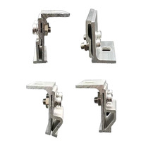 Pince de fixation solaire photovoltaïque non-pénétrante en aluminium pour toiture à joint debout, résistante aux vents forts, pour support de toiture en acier coloré ou tuiles métalliques