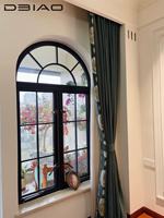 Ventana Abatible de Aluminio Estilo Francés, Doble Vidrio Templado, Aislamiento Acústico, Rotura de Puente Térmico, Moderna, para Baño