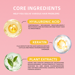 Traitement capillaire réparateur pour cheveux décolorés et abîmés, comble les cavités, réduit les pointes fourchues, réparation qualité salon, formule 2-en-1, <span class=keywords><strong>huile</strong></span> de cheval biologique - Product Image 4