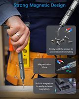 Jeu de tournevis à cliquet 42 en 1 avec 42 embouts en acier au chrome-vanadium et poignée en T à cliquet pour la réparation de vélos et d'électronique