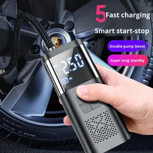 Astree 12V Portable Tire Inflator Digital Display 4 Modes Auto Shutoff LED Light Compact Car Motorcycle - Product Image 2