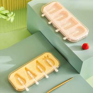 Popsicle Silicone Molds with Lid Reusable Frozen Ice Cream Dessert Moulds DIY Ice Lolly 3D Chocolate Molds with Plastic Sticks - Product Image 6