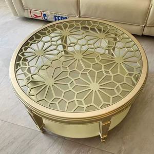 American Style Luxury Tempered Glass Coffee Table Movable Wooden TV <b>Cabinet</b> for <b>Small</b> Apartment Living Room Furniture Modern - Product Image 3