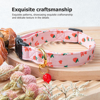 Weiche Personalisierte Schnellverschluss-Halsbänder für Katzen & Hunde mit Reflektierendem Strapazierfähigem Polyester, Fruchtdruck und Glöckchen