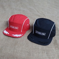 Casquette 5 panneaux en nylon imperméable de haute qualité, logo brodé personnalisé, casquette de sport réglable, casquette unisexe pour le camping, casquette à visière plate, OEM