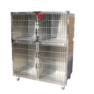 MT MEDICAL Veterinary Clinics Cage Banks 201/304 Stainless Steel Dog Cat Kennels Cage Without Net And Plate