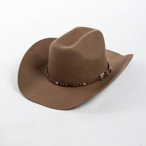 Sombrero Mexicano Occidental con Ala Enrollada, Estilo Fedora, Unisex, Casual, para Viajes, Fiestas, Pesca, Cuatro Estaciones, Bordado 3D, Estilo Vaquero - Product Image 4