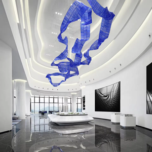 Ribbon Shape Decorative Pendant <b>Light</b> Hotel Lobby Banquet Custom Large Luxury Chandelier - Product Image 2