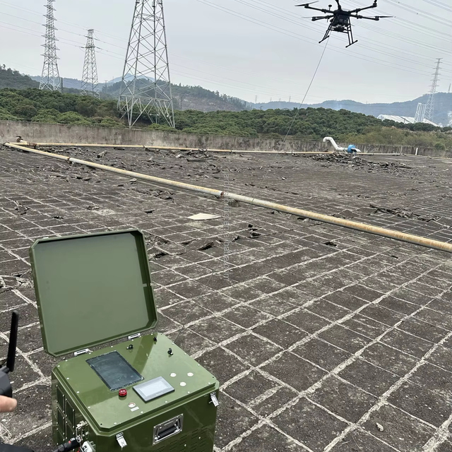 Tethered UAV Base Station with Adaptive Cable Winding/unwinding, Long Endurance Power Supply Hovering Illumination Uav