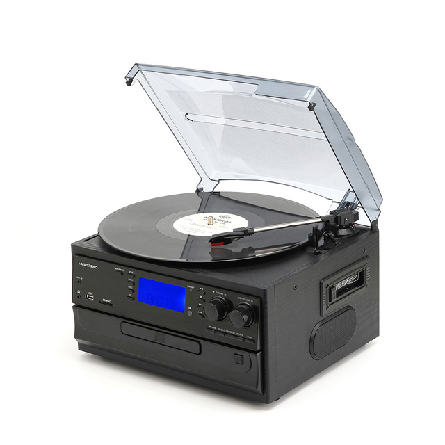 Factory New Design DAB FM Radio Cassette CD Play Music Record Player Turntable