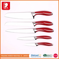 Professionele Santoku messenset van 6-delig roestvrij staal met ABS handvatten, modern design, duurzaam