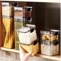 Conteneur de stockage de nourriture en plastique hermétique transparent réfrigérateur de cuisine transparent pot de nourriture pot boîtes de conserve boîtes de rangement et bacs