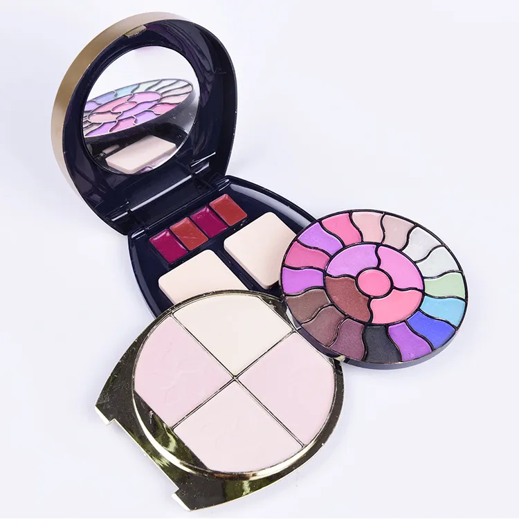 Unique high grade private label eye shadow palette multi-colored mirror eye shadow makeup kits for girls
