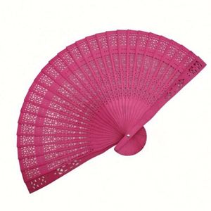 Abanico Plegable de Madera de Cerezo al por Mayor con Logotipo Personalizado Pintado, Regalo de Recuerdo, Invitación de Boda, Abanicos de Madera de Sándalo para Baile - Product Image 5